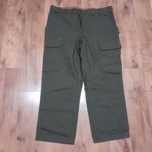 Duluth Trading Fire Hose Canvas Cargo Work Pants 92204 Green Men's 42x30